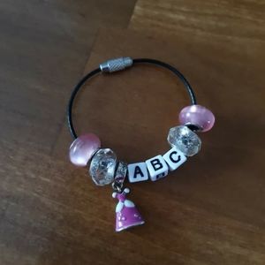 Pink princess custom bracelet
